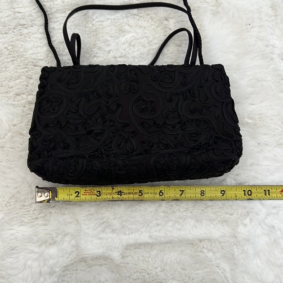 Nine West Black Embroidered Clutch with Straps - Picture 4 of 9